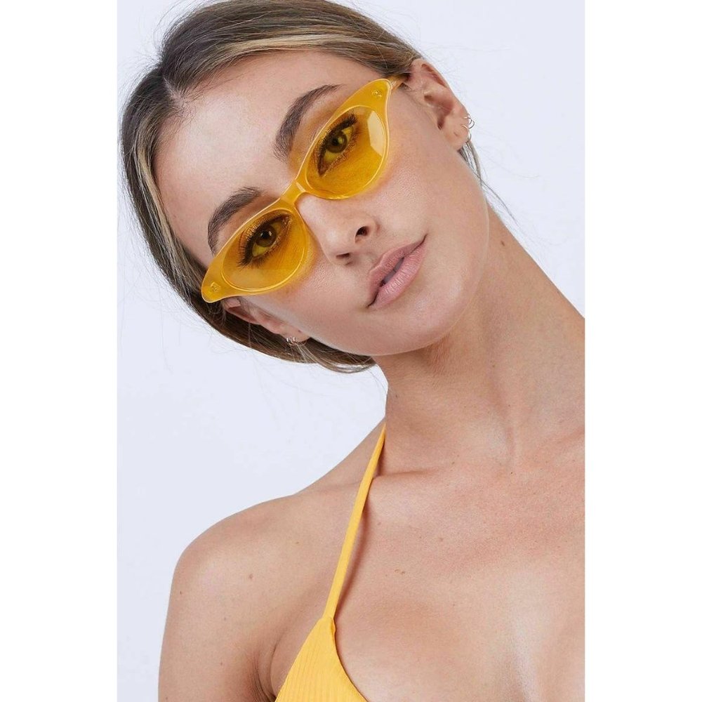 Shevoke Monroe Yellow Cat Eye Sunglasses Sunnies